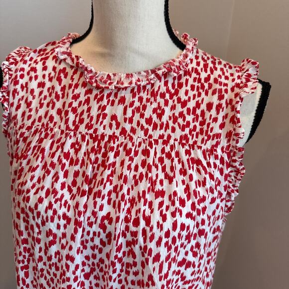 Red and white leopard print dress - Picture 3 of 4